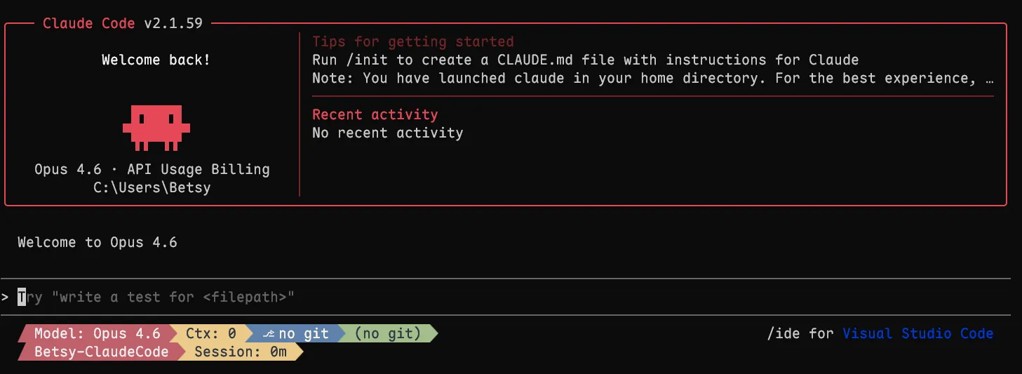 Claude Code 状态栏美化效果