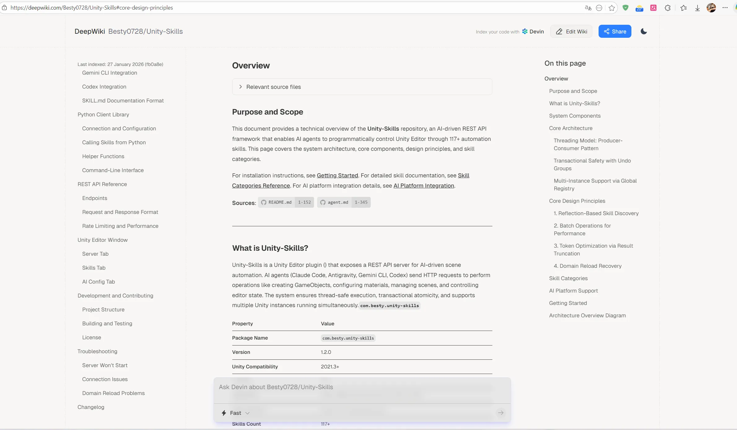 Unity-Skills 被 DeepWiki 收录 —— 我的开源项目新里程碑